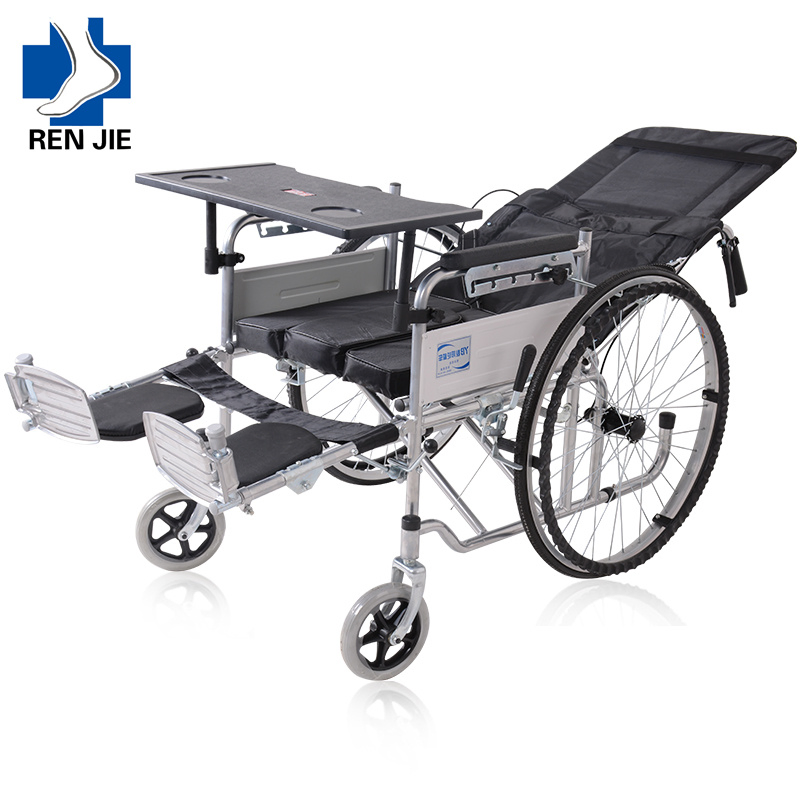 View Larger Imageadd to Comparesharesteel Frame Commode Wheel Chair Manual Wheelchair with Footrest