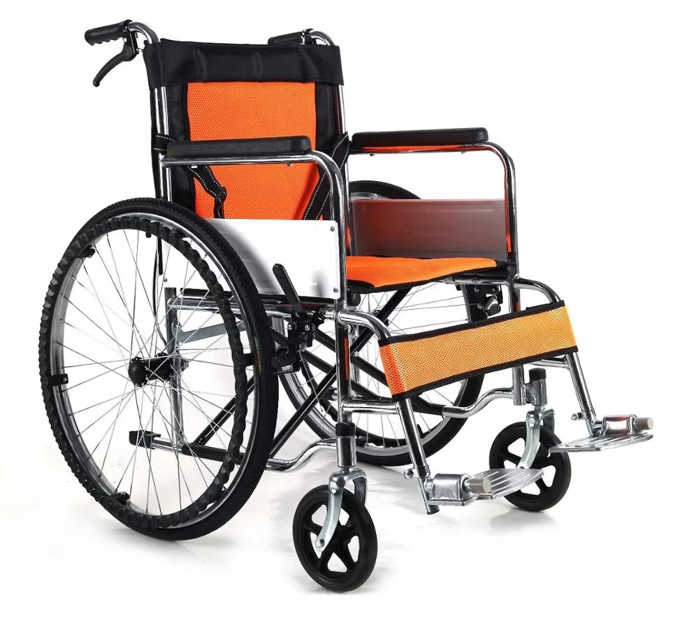 Lightweight Folding Wheelchair with Customized Logo for Easy Transport