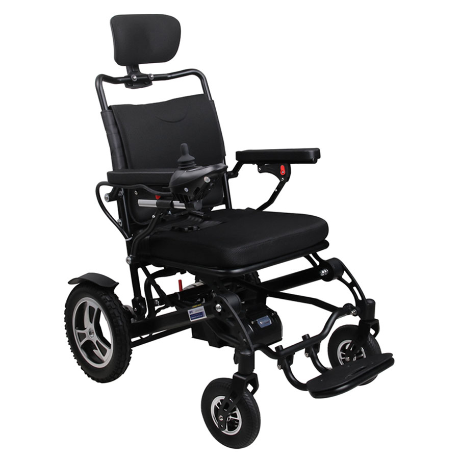 Compact All-Terrain 12" Rear Wheel Shock-Absorbing Mobility Electric Wheelchair