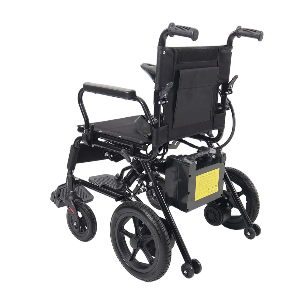 Carbon Steel Electric Wheelchair Foldable Easy-Carry 12ah Lead-Acid Battery Without Cushion