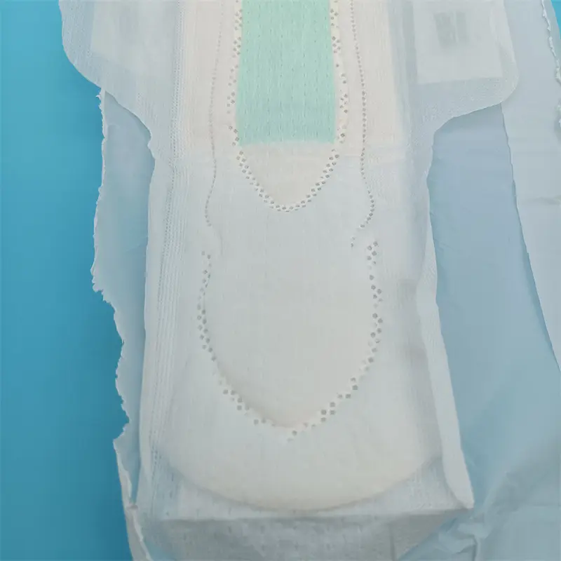 Custom CCSNMU1 Functional Chip Sanitary Napkins Pad PE Backfilm Hot Air Nonwoven Top Sheet Manufacturer, Manufacturers