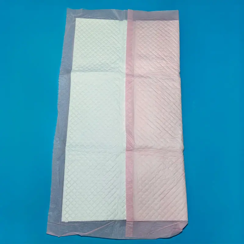 Custom CCNPR Disposable Bed Pads with Hot-air Surface PE Bottom Film Manufacturers, Factories