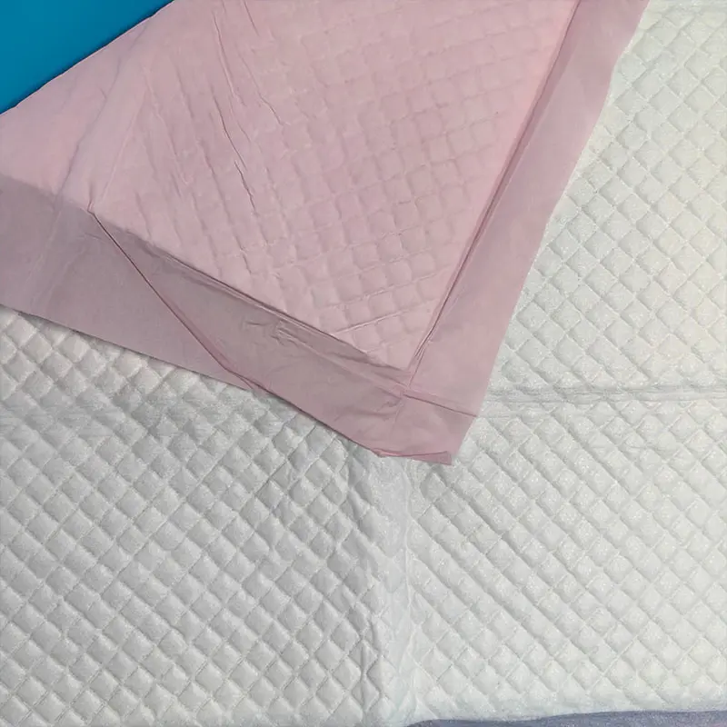 Custom CCNPR Disposable Bed Pads with Hot-air Surface PE Bottom Film Manufacturers, Factories