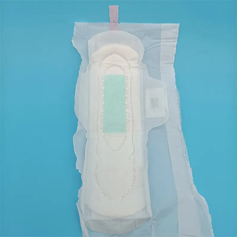 Custom CCSNMU1 Functional Chip Sanitary Napkins Pad PE Backfilm Hot Air Nonwoven Top Sheet Manufacturer, Manufacturers