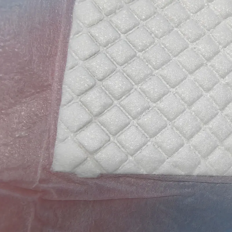Custom CCNPR Disposable Bed Pads with Hot-air Surface PE Bottom Film Manufacturers, Factories