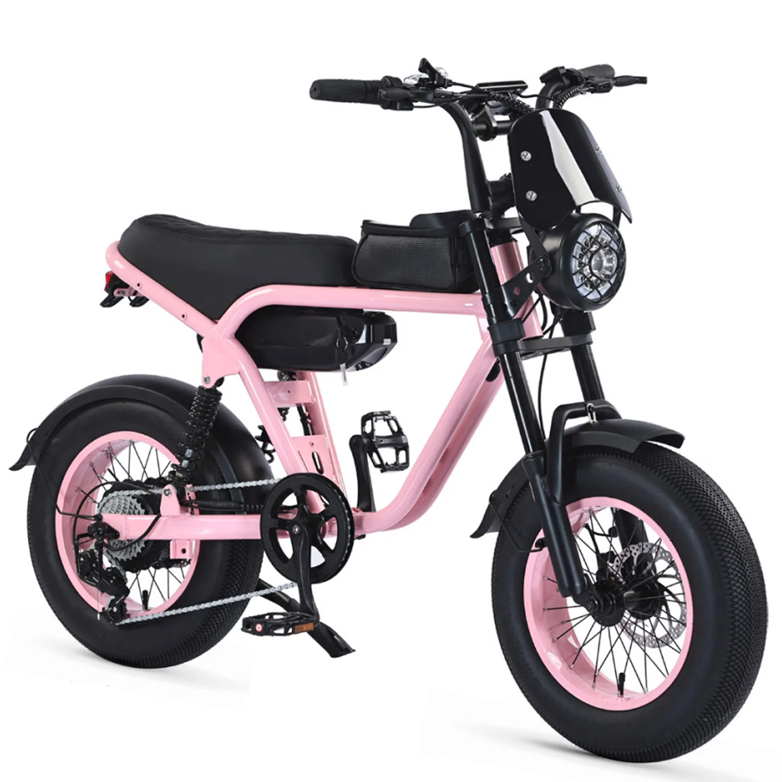 16 Inch 48V 20ah Fat Tire Electric Bike for Kids &amp; Teens 500W/750W Motor Full Suspension off-Road E-Bike