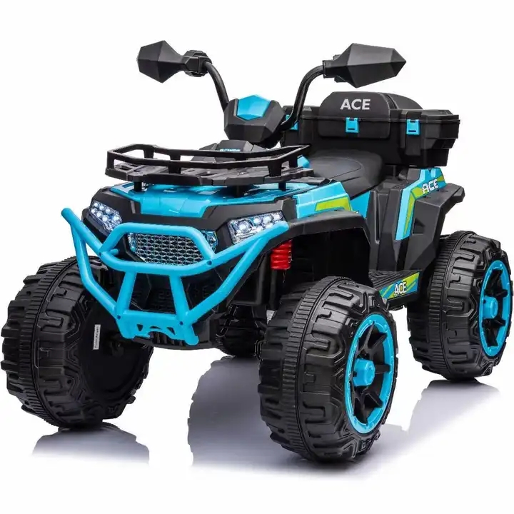 Hot Selling 12V 24 V Battery Powered 4 Big EVA Wheels Kids Electric Beach Car ATV for 5 to 13 Years Old Kids