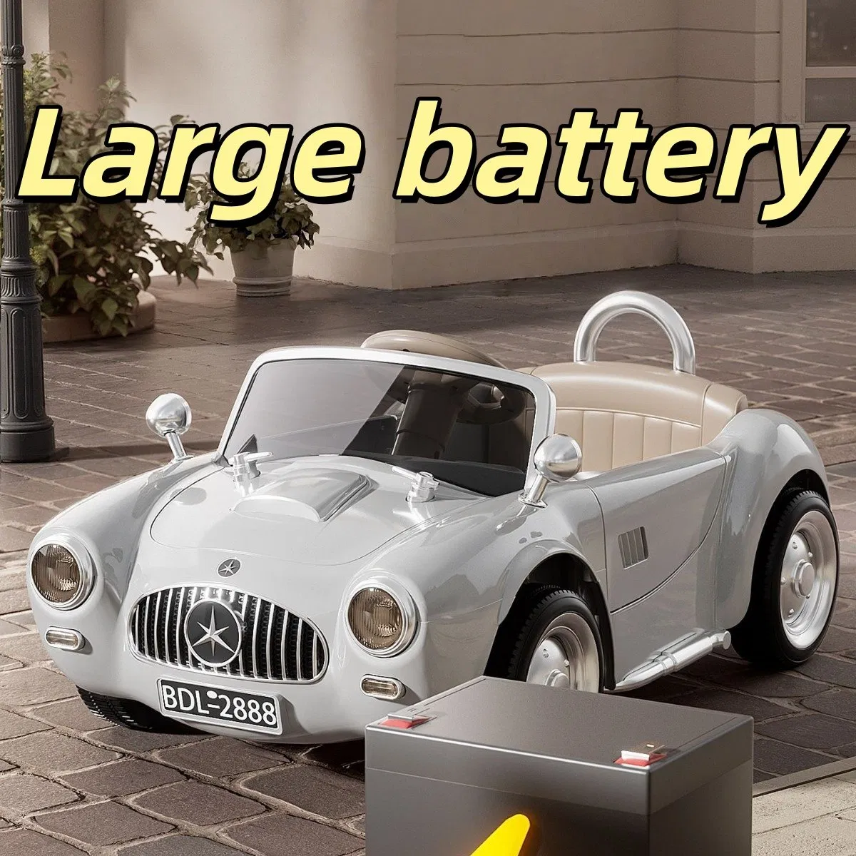 Children's Electric Vehicle, Four-Wheeled Car with Remote Control, off-Road Vehicle, Baby Toy Car, Suitable for Children