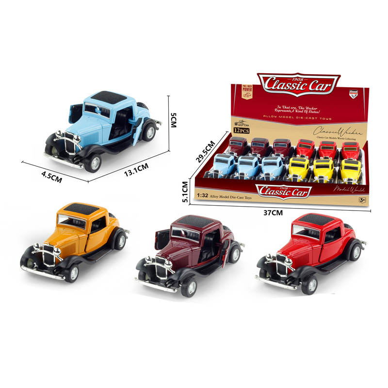 Popular for Kids Toy 1: 32 Alloy Racing Simulation Classic Mustang Pull Back Car High Quality Diecast Car