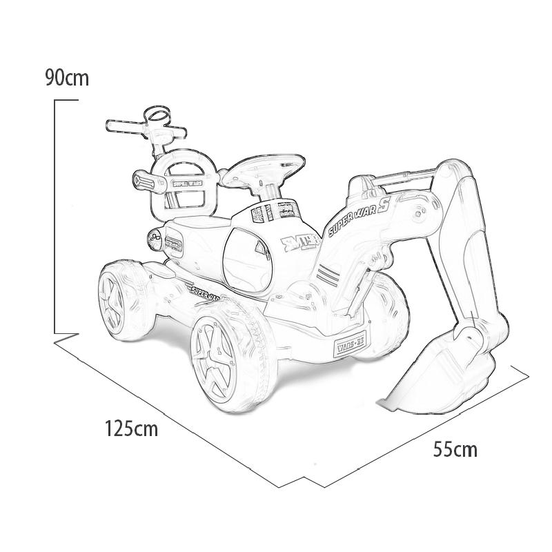 2024 New Design 6V Electric Digging Arm Ride on Rechargeable Toy Car Made in China Kids Ride on Excavator
