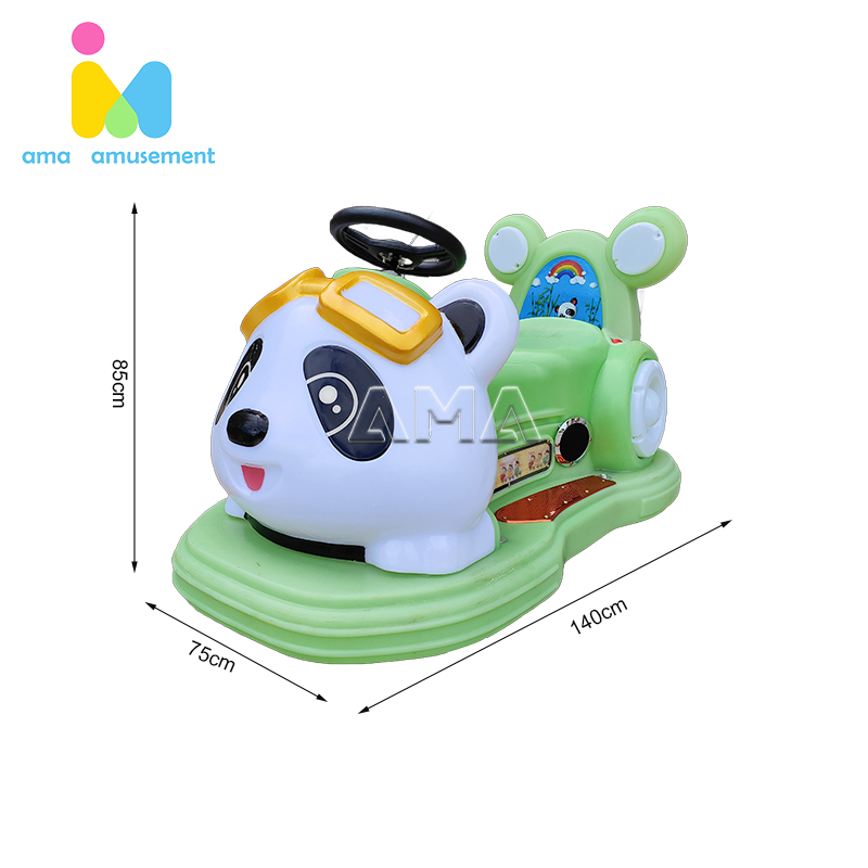 Ama Panda Ride New Amusement Park Equipment Battery Operated Kids Amusement Park Panda Bumper Car Coin Operated Game