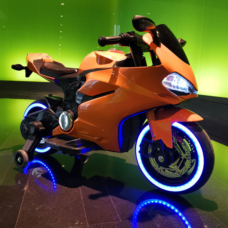 26 Wholesale Sale 12V Battery Operated Leather Seat Ride on Kids Motorcycle in Good Price Ride on Car