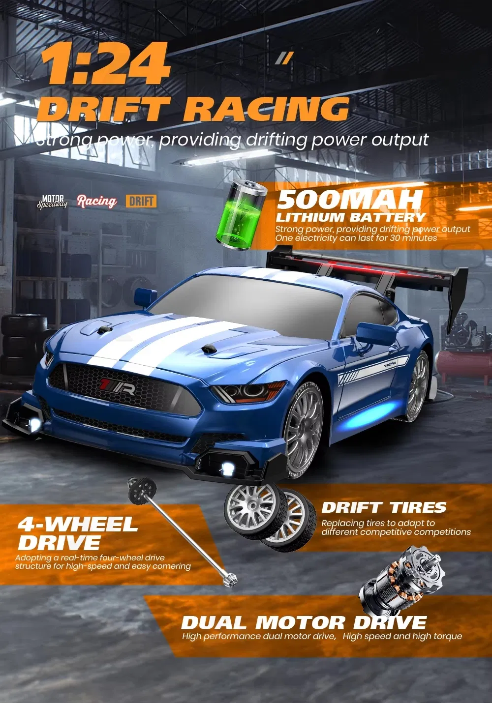 1/24 Scale RC Drift Car