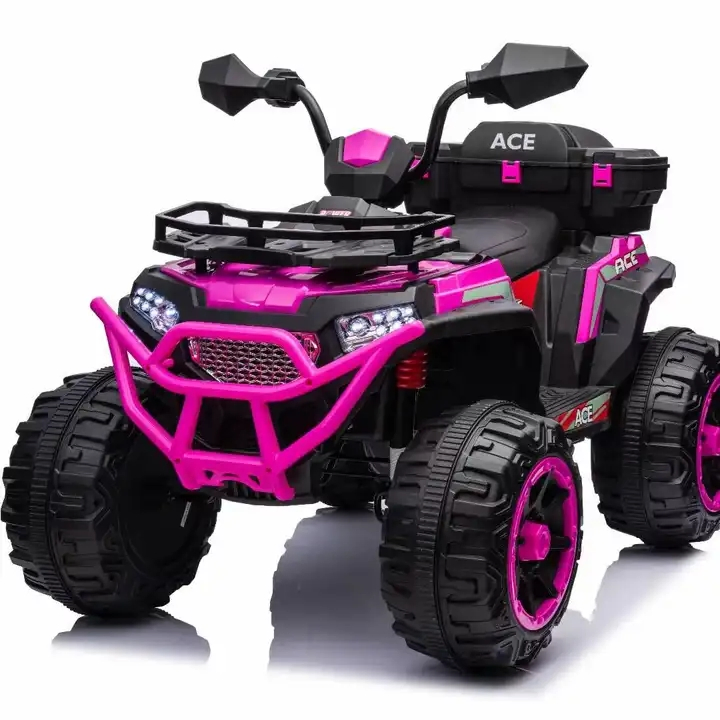 Hot Selling 12V 24 V Battery Powered 4 Big EVA Wheels Kids Electric Beach Car ATV for 5 to 13 Years Old Kids