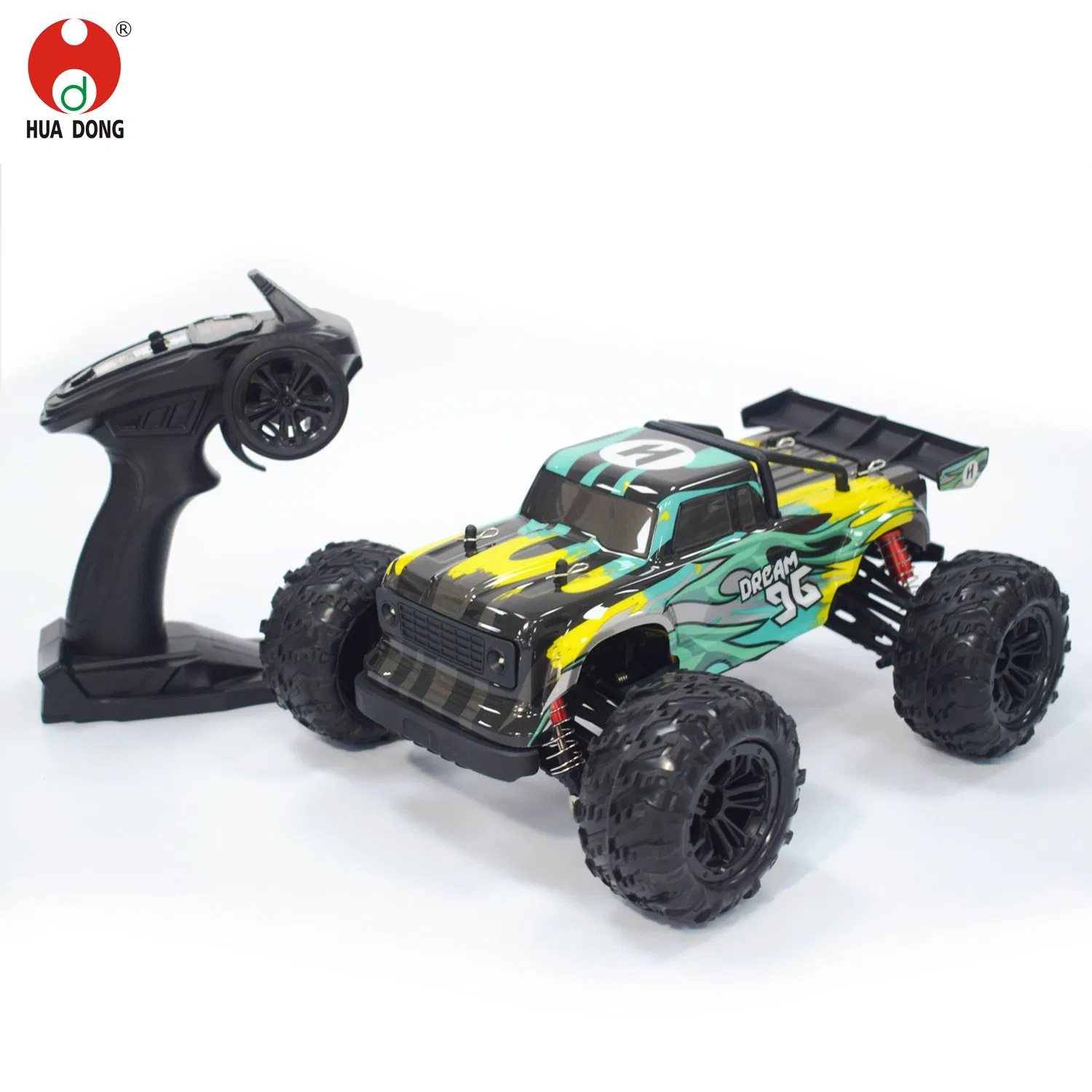 Children Toy Car Factory Direct Selling Red and Blue Electric Vehicle 4 Wheel Drive High Speed 1/16 Scale 2.4 GHz Remote Control Car with LED Light for Kid Car