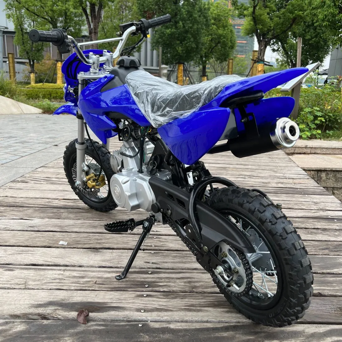 110cc Electric Start Blue off-Road Motorcycle for Kids