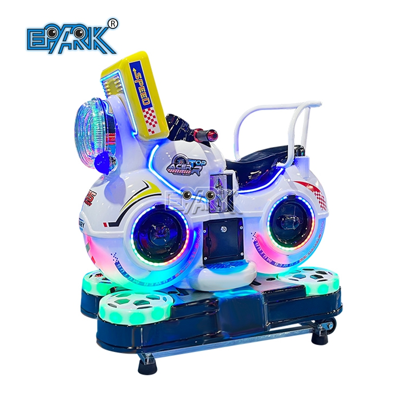 Coin Operated Happy Motorcycle Amusement Park Kids Swing Machine Car Music Rotary Lifting Style Kiddie Ride