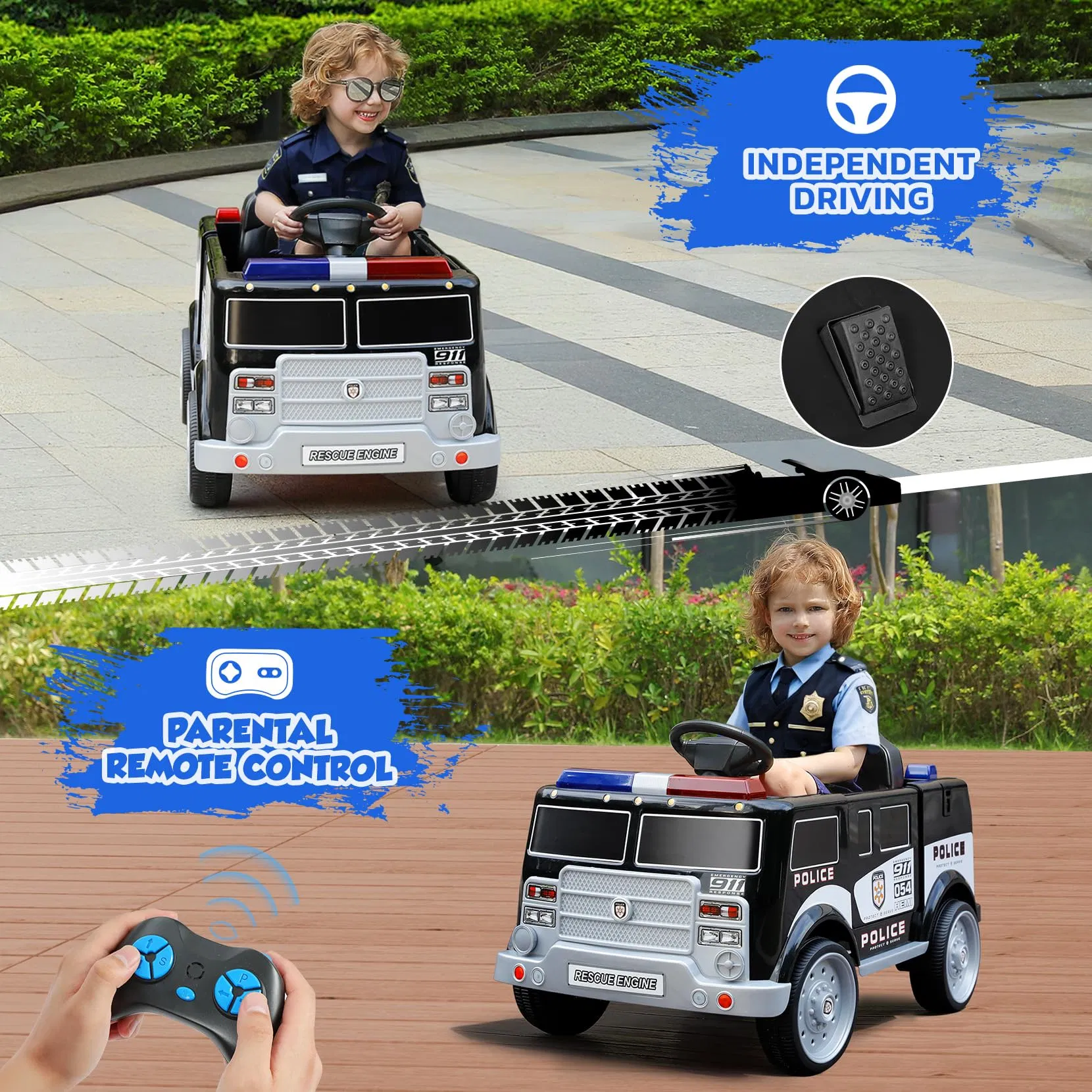 Electric Ride on Truck for Kids, Battery Powered Toddler Car