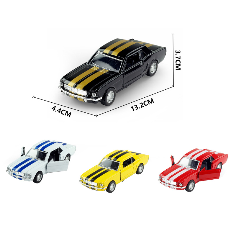 High Quality Diecast Car 1: 32 Alloy Racing Simulation Classic Mustang Pull Back Car