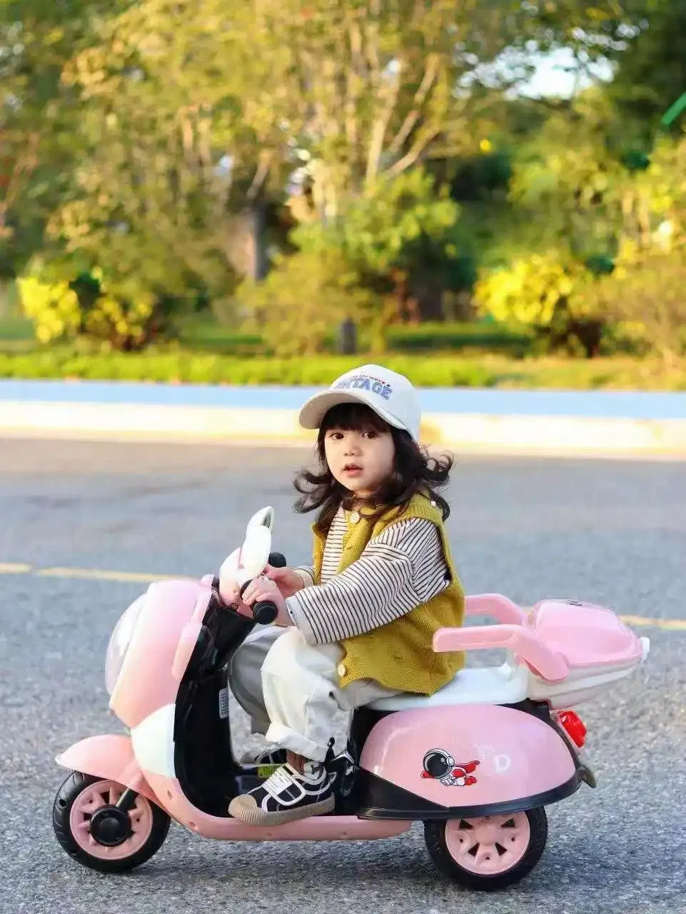 Wholesale Cheap Price Dog Image Battery Powered 3 Wheels Kids Ride Remote Control Electric Car MP3 Music Player Durable