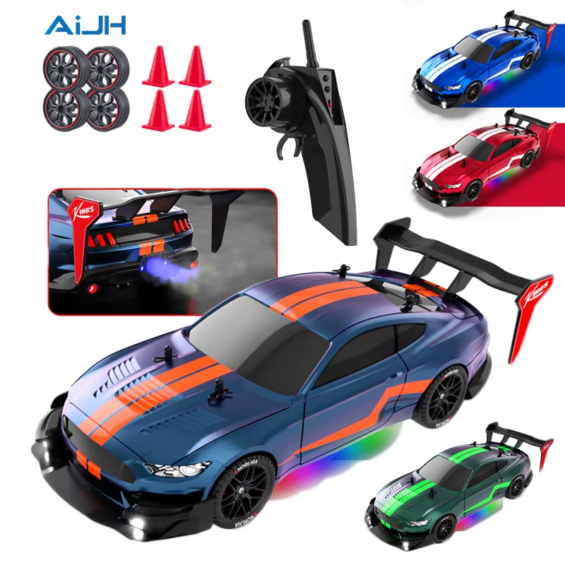 AiJH 1: 14 Electronic Racing RC Car with Light Spray Professional Sports Drift Car Model RC Race Car for Kids Adults