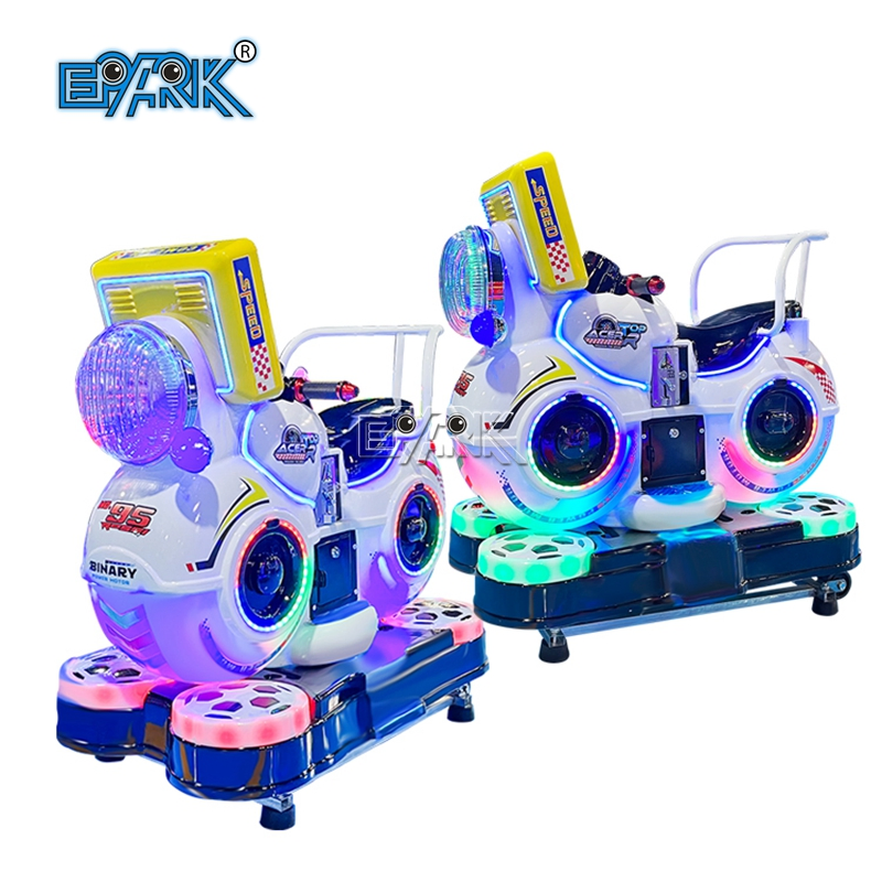 Coin Operated Happy Motorcycle Amusement Park Kids Swing Machine Car Music Rotary Lifting Style Kiddie Ride