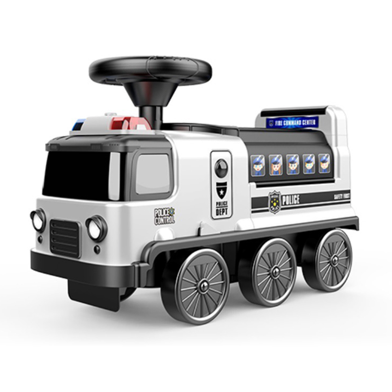 Amazon Hot Sales Kids Walker Ride on Car Toy Battery Powered Car Toys Set Electric Kids Ride on Ploice Boys Truck with Light