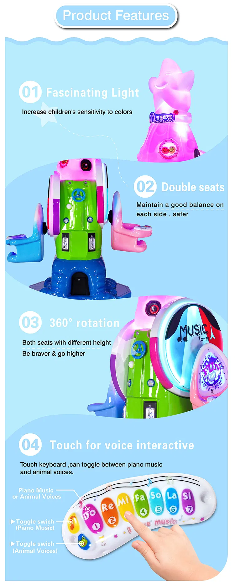Interaction Kids Car Rides Music Tower