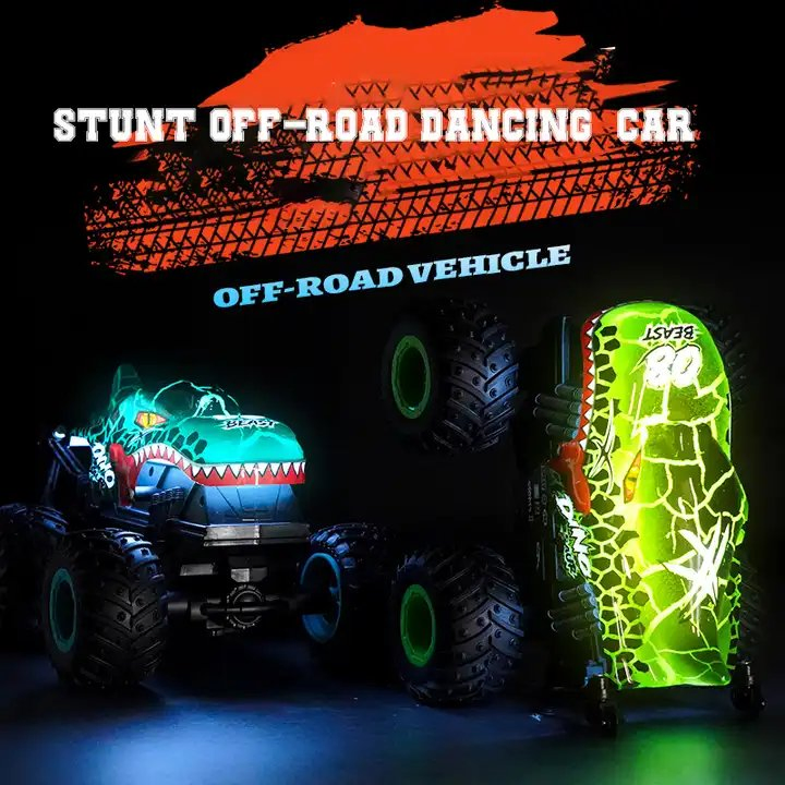 1/20 2.4GHz Remote Control Spinning Stunt Car Toys RC Cars Toy with Control Rotation Music Vehicle Toys for Kids