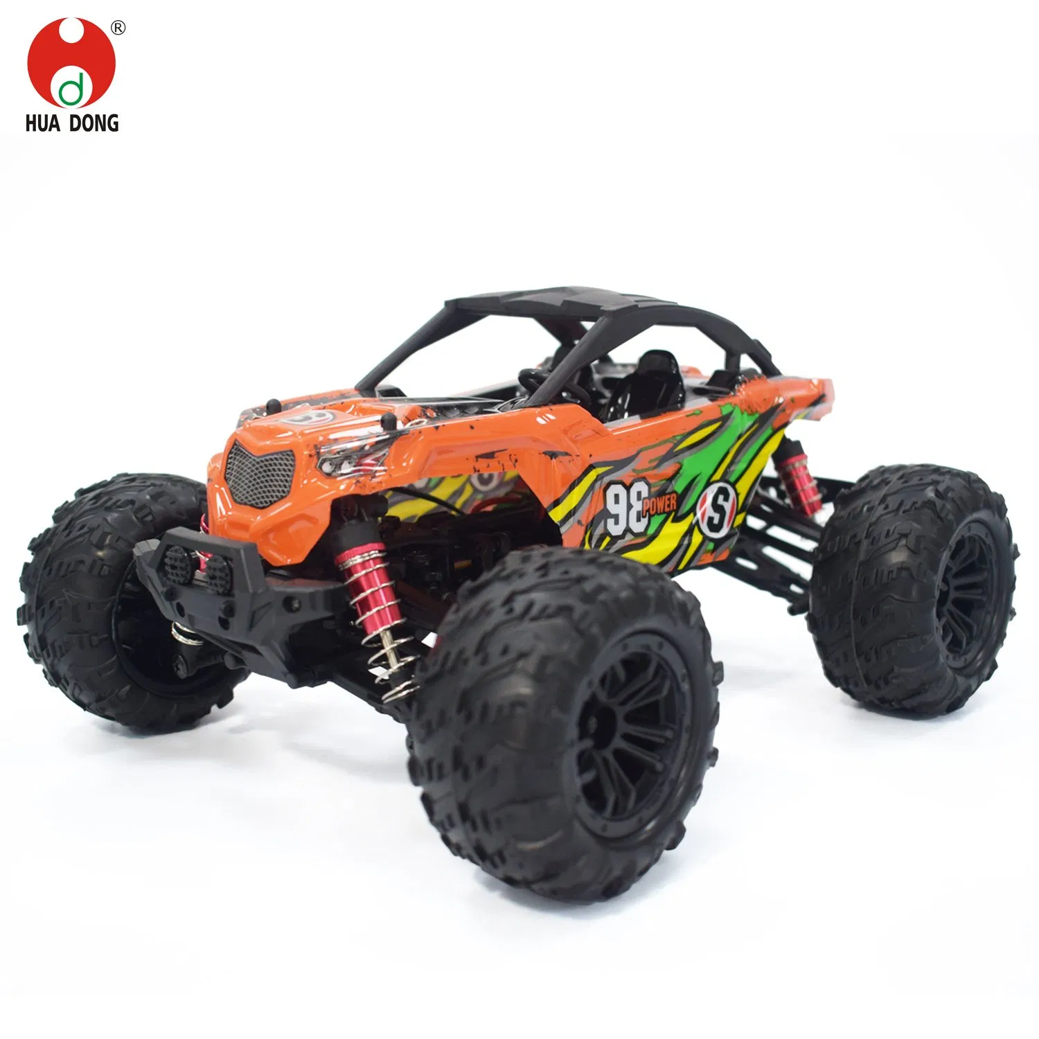 Children Toy Car Factory Direct Selling Red and Blue Electric Vehicle 4 Wheel Drive High Speed 1/16 Scale 2.4 GHz Remote Control Car with LED Light for Kid Car