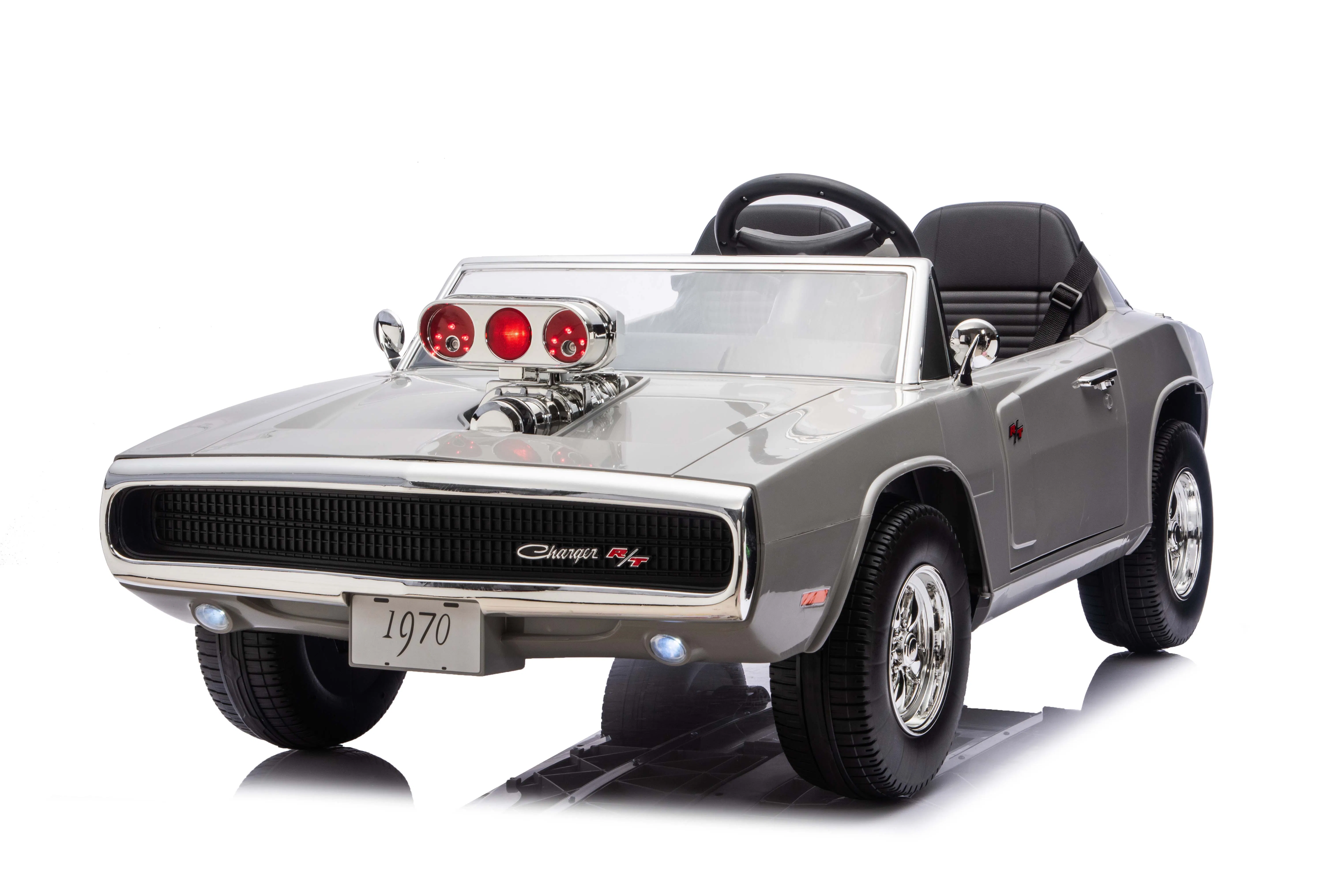 Licensed Vintage Kids Car with Bluetooth and Dual Drive Options