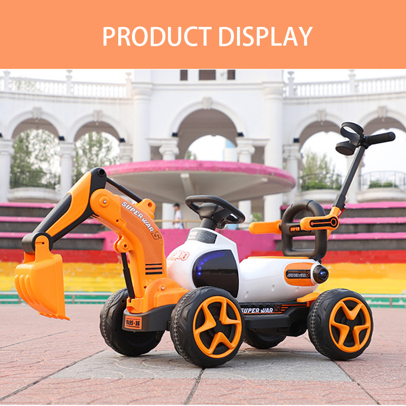 2024 New Design 6V Electric Digging Arm Ride on Rechargeable Toy Car Made in China Kids Ride on Excavator