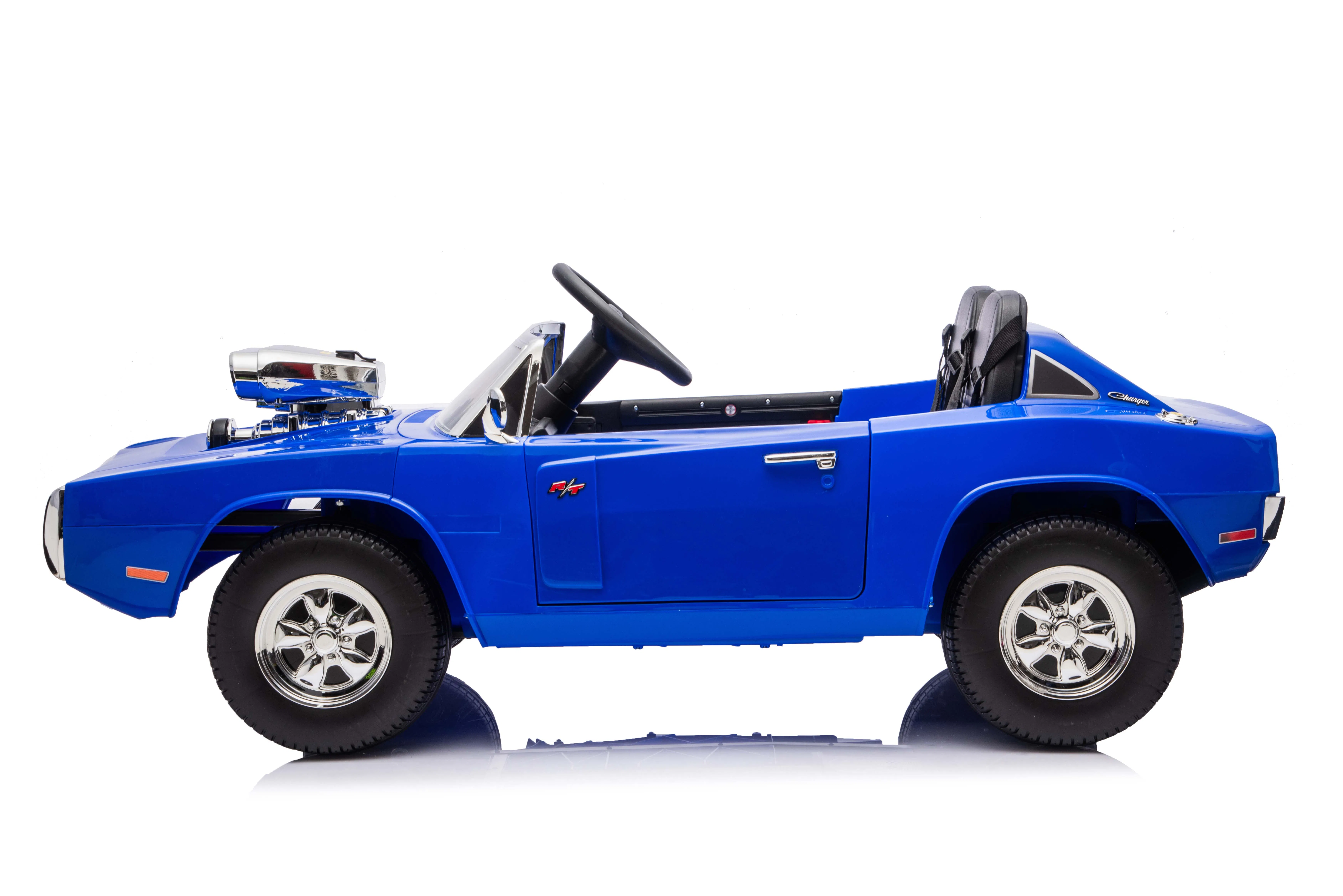 Licensed Vintage Kids Car with Bluetooth and Dual Drive Options