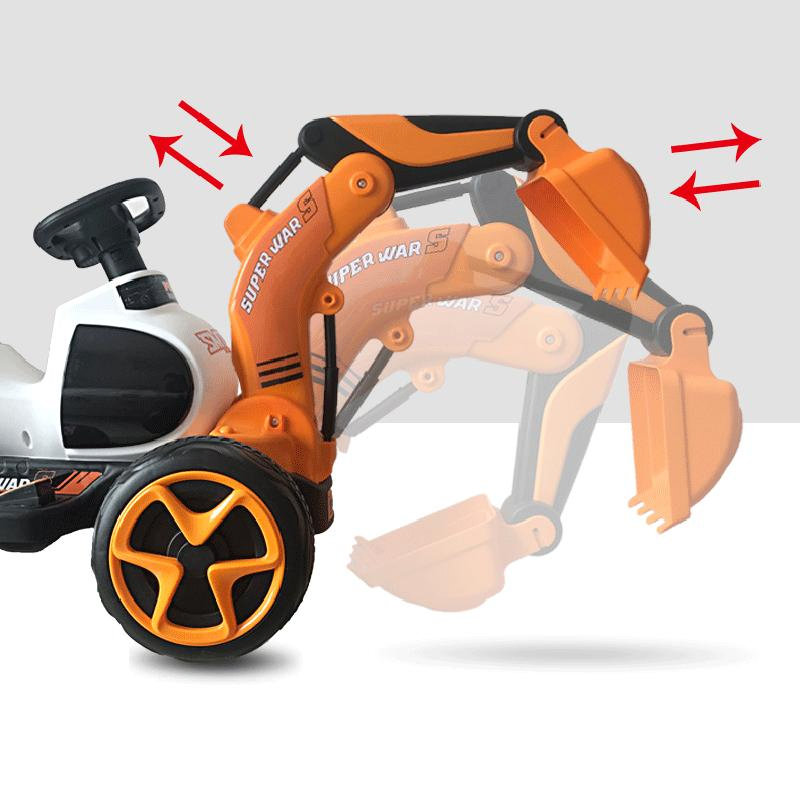 2024 New Design 6V Electric Digging Arm Ride on Rechargeable Toy Car Made in China Kids Ride on Excavator