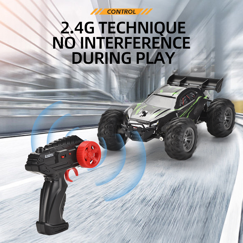 2.4G Electric RC High Speed Truck with Light 1: 18 Remote Control Toy Car Electric Drift Racing Car for Children Kids Toy Gift