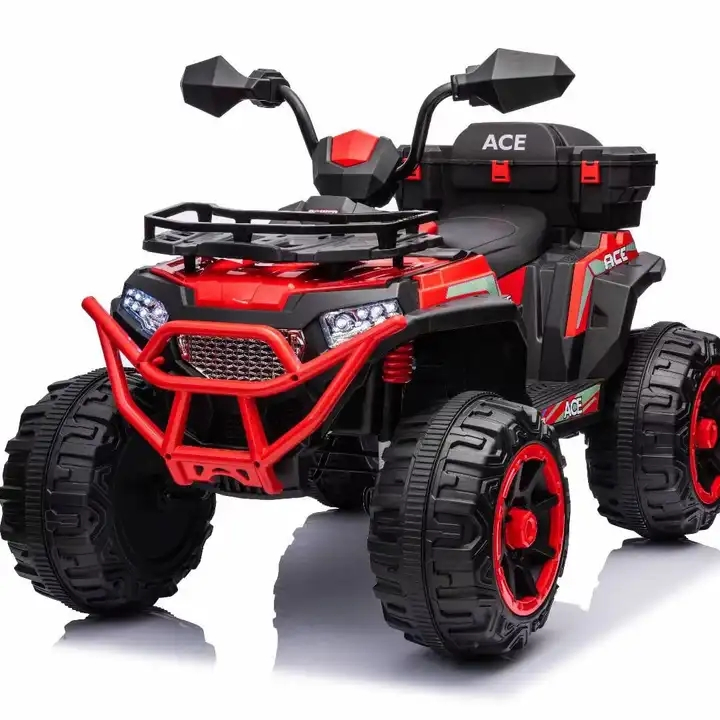 Hot Selling 12V 24 V Battery Powered 4 Big EVA Wheels Kids Electric Beach Car ATV for 5 to 13 Years Old Kids