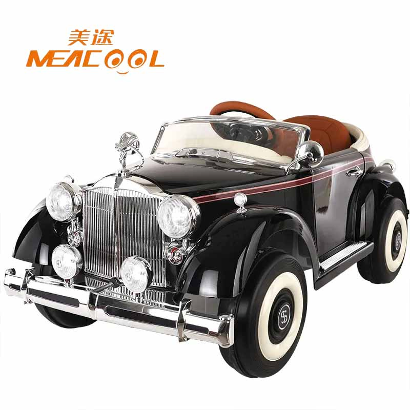 2023 New Model High Quality 12V7ah Battery Electric Car Painted Child Toy Kids Open Convertible Classic Retro Vintage Car