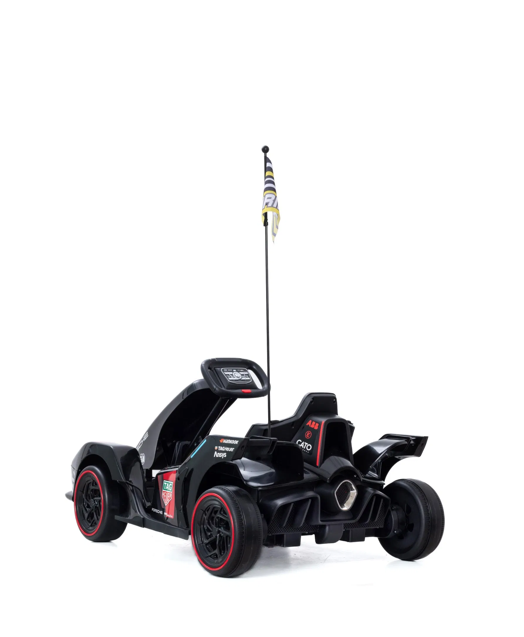 Kids Electric Go Kart 12V Battery Powered Ride on Car with Remote Control-Red