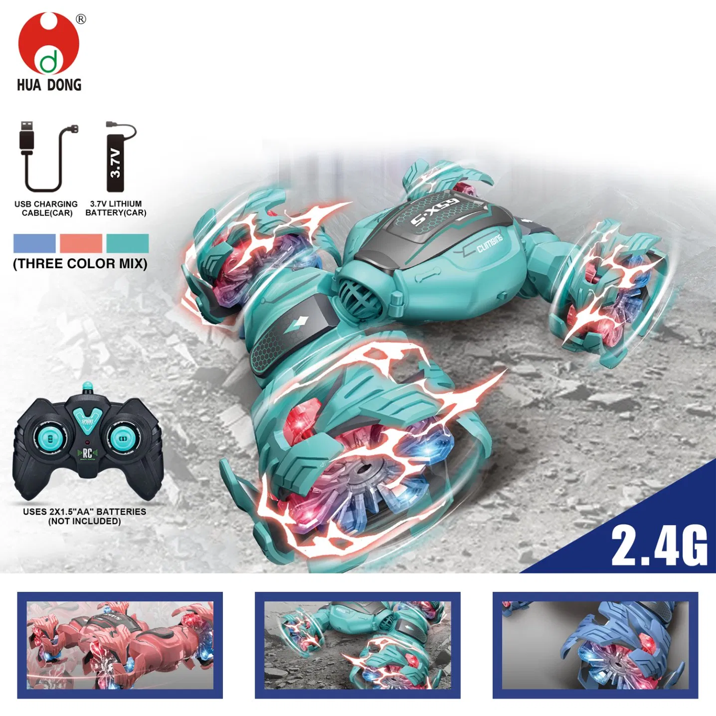 Factory Direct Children RC Car Toy Remote-Controlled Stunt Car Twisting Car Toy Gesture Control Responsive Handling Quick Charging Toy Kids Electric Car Toys