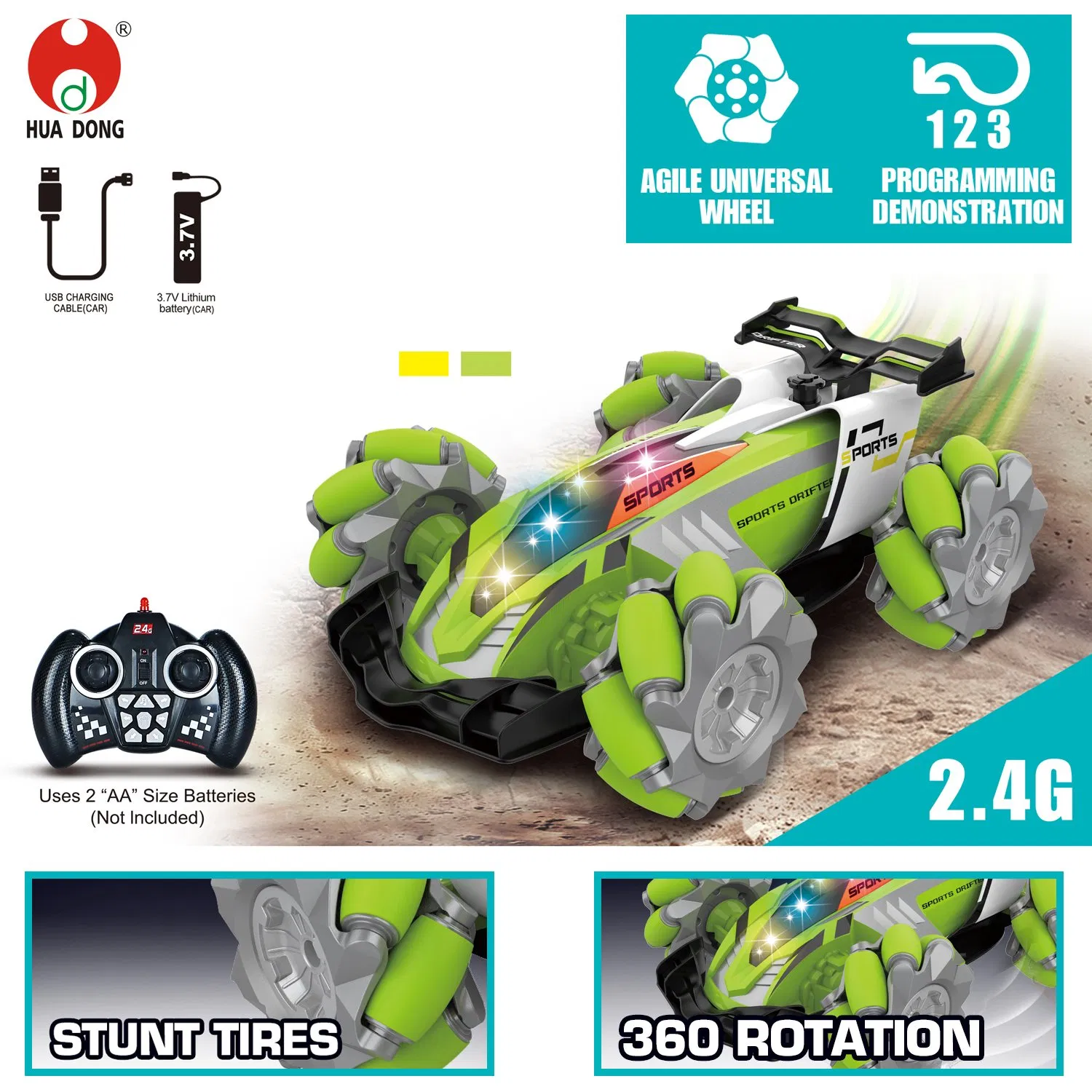 Wholesale Remote Controlled Stunt Car Smoke Effect Flips and Spins All-Terrain RC Car Gesture Control Durable Materials Stunt Vehicle Plastic Drift Kid Toys Car