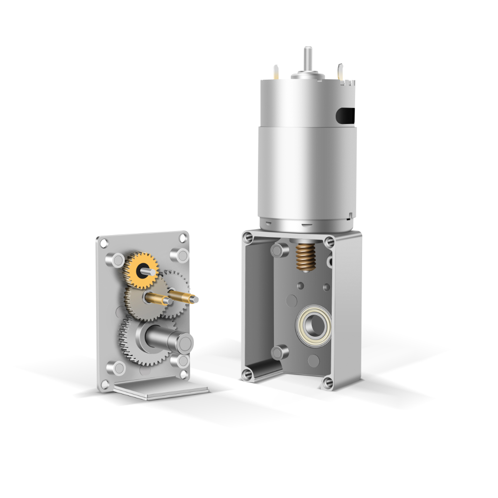 High Torque 46mm 32mm Flat Worm Gearbox 6V 12V 24V Micro Small Dc Worm Gear Motor Low Speed 3rpm 100rpm