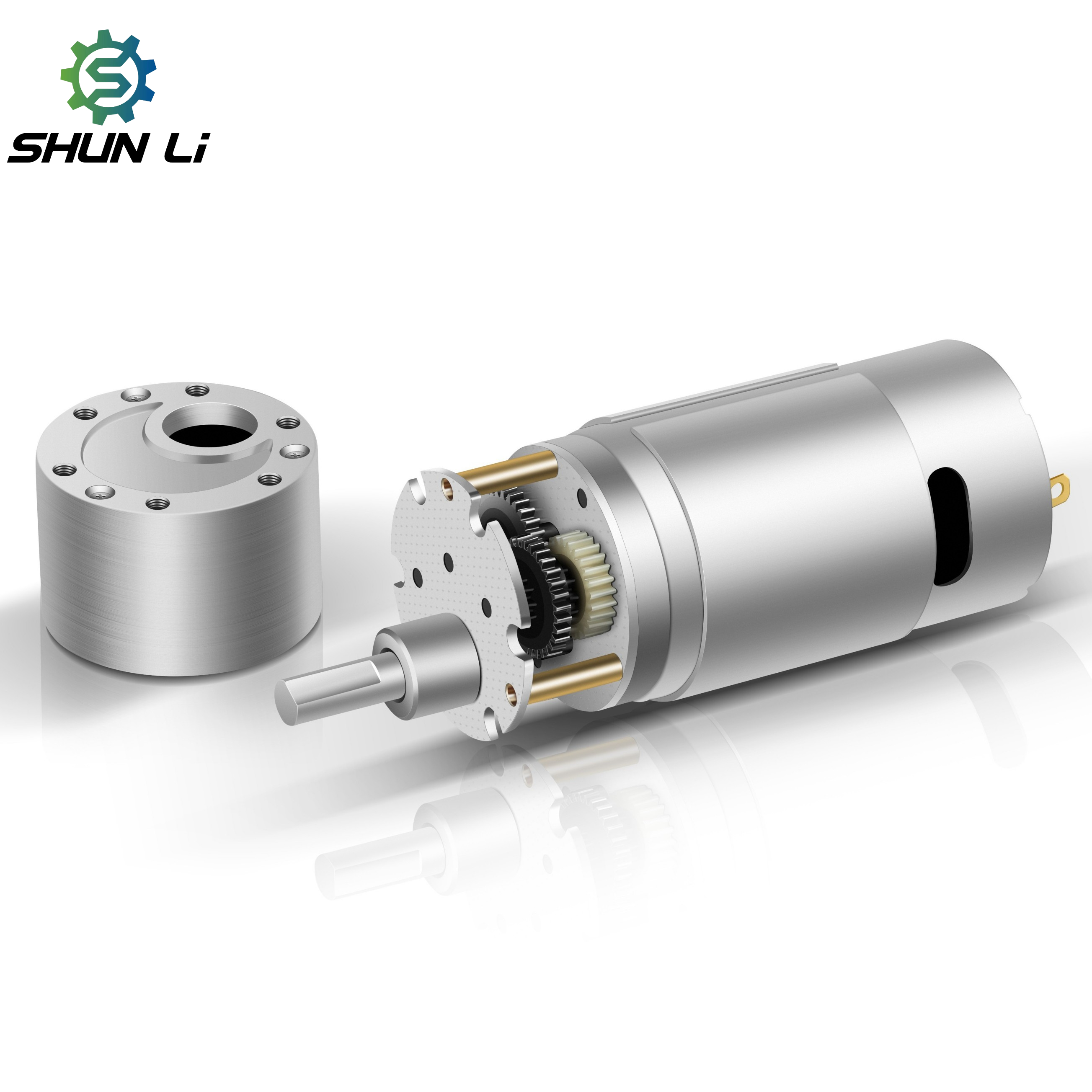 High Rpm 100 Rpm 12v Dc Electric Gear Motor with 37mm Gearbox for Coffee Vending Machine