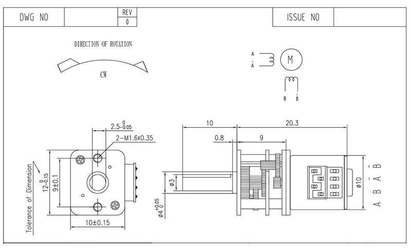 Mini Stepper TT Motor with Gear Reduction
