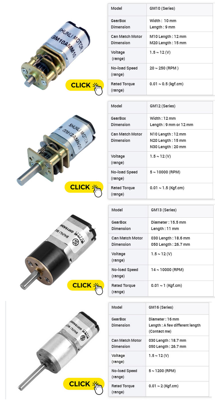 Motor Customized Specification