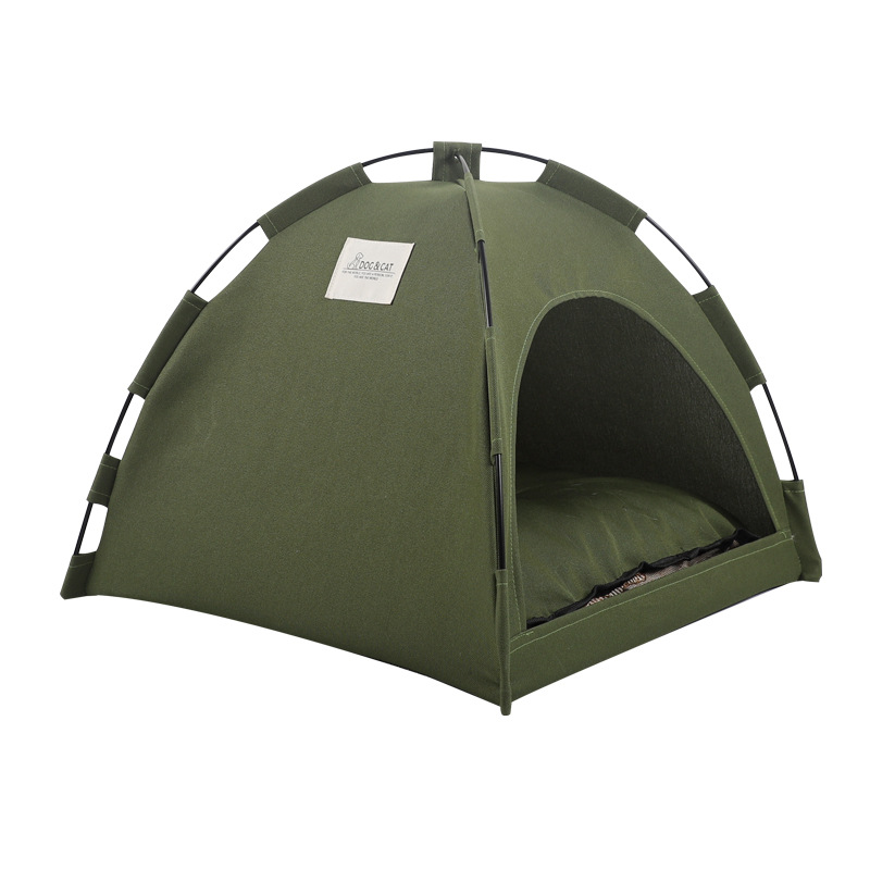 Summer Cooling Cooler Outdoor Pet Kennel Tent Breathable Foldable Solid Color Simple Pet Cage