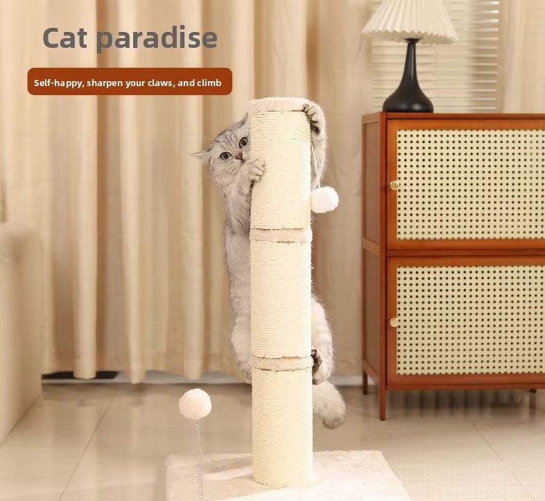 Compact Indoor Cat Tree with Sisal Scratching Post Hammock Perch Plush Platform Small Cat Tower for Apartment