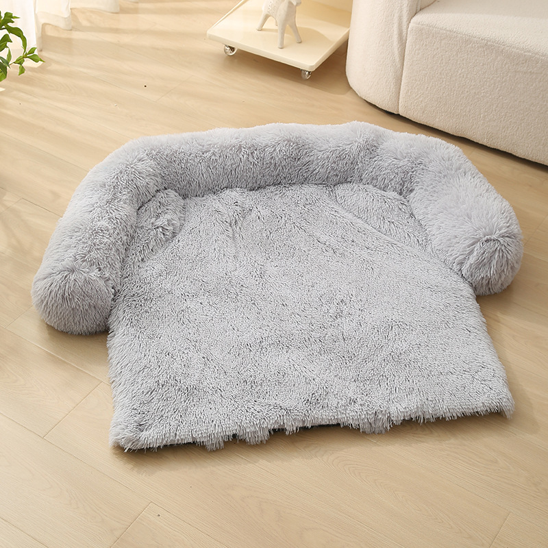 Soft Long Pv Plush Pet Sofa Bed cat Dog Removable and Washable Sleeping Cushion
