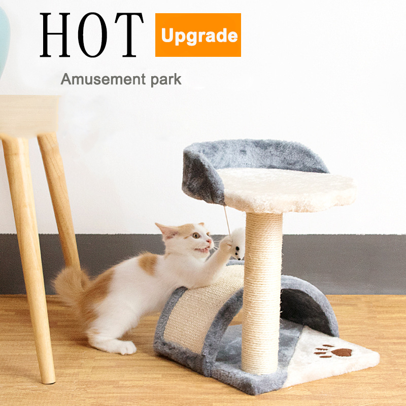 Cat Scratcher Most Popular Cats Sisal Arched Bridge Cat Tree Swing Mouse Strong Scratching Pillar Pet Supplies 2 Designs Stocked