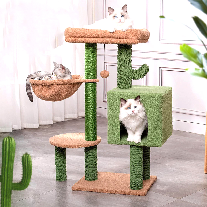 Factory Cat Tower Tree Interactive Small Sisal Cute Cat Climbing Frame Cat Scratching Post