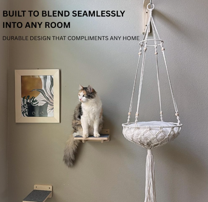 Chen Chen Indoor Wall-mounted Multi-level Cat Climbing Frame System Tunnel Cat House Bed Eco-friendly Wood Modern Design All